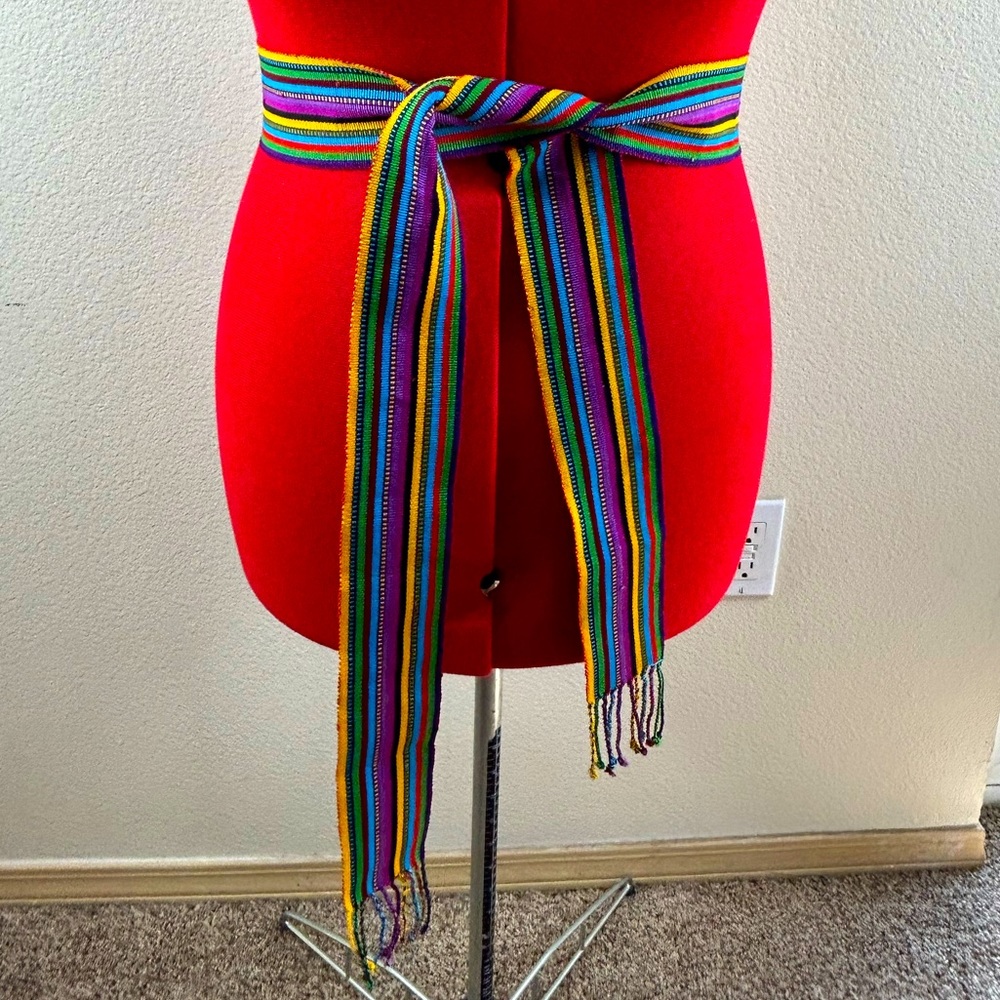 Boho Multi Colored Fabric Belt